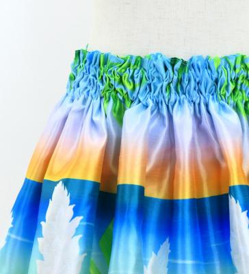 Hula Kids Shantung Pa'u Skirt with Hibiscus Print / Luxury Collection / Jp93-7