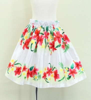 Hula Kids Shantung Pa'u Skirt with Hibiscus Print / Luxury Collection / Jp94be