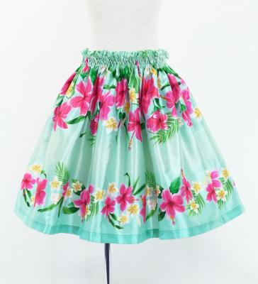 Hula Kids Shantung Pa'u Skirt with Hibiscus Print / Luxury Collection / Jp94lbl