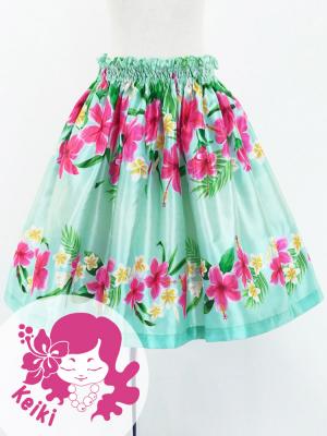 Hula Kids Shantung Pa'u Skirt with Hibiscus Print / Luxury Collection / Jp94lbl