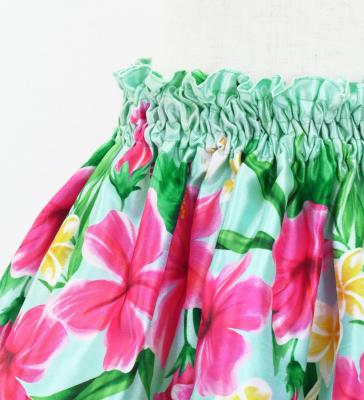 Hula Kids Shantung Pa'u Skirt with Hibiscus Print / Luxury Collection / Jp94lbl