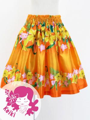 Hula Kids Shantung Pa'u Skirt with Hibiscus Print / Luxury Collection / Jp94or