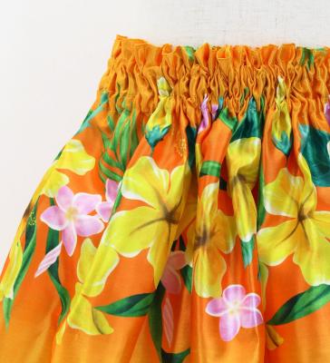 Hula Kids Shantung Pa'u Skirt with Hibiscus Print / Luxury Collection / Jp94or