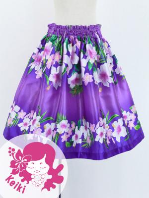Hula Kids Shantung Pa'u Skirt with Hibiscus Print / Luxury Collection / Jp94pu