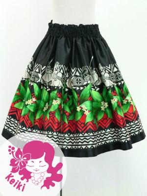 Hula Kids Shantung Pa'u Skirt with Hula girl Print / Luxury Collection / Jp95bk