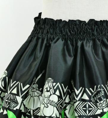 Hula Kids Shantung Pa'u Skirt with Hula girl Print / Luxury Collection / Jp95bk
