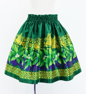 Hula Kids Shantung Pa'u Skirt with Hula girl Print / Luxury Collection / Jp95gr
