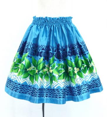 Hula Kids Shantung Pa'u Skirt with Hula girl Print / Luxury Collection / Jp95lbl