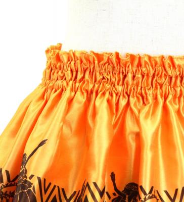 Hula Kids Shantung Pa'u Skirt with Hula girl Print / Luxury Collection / Jp95or