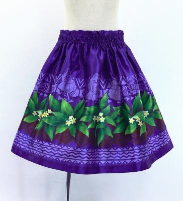 Hula Kids Shantung Pa'u Skirt with Hula girl Print / Luxury Collection / Jp95pu