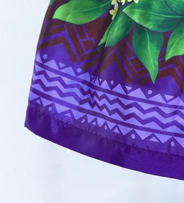 Hula Kids Shantung Pa'u Skirt with Hula girl Print / Luxury Collection / Jp95pu