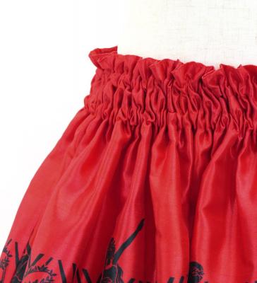 Hula Kids Shantung Pa'u Skirt with Hula girl Print / Luxury Collection / Jp95rd