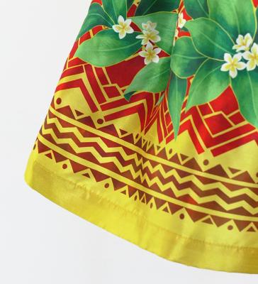 Hula Kids Shantung Pa'u Skirt with Hula girl Print / Luxury Collection / Jp95ye