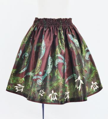 Hula Kids Shantung Pa'u Skirt with Kahiko Print / Luxury Collection / Jp96br