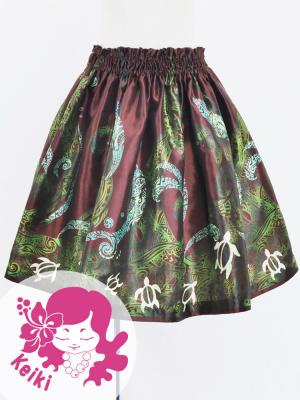 Hula Kids Shantung Pa'u Skirt with Kahiko Print / Luxury Collection / Jp96br