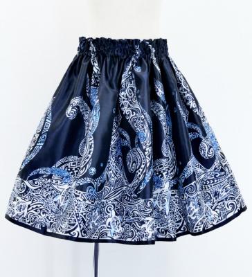 Hula Kids Shantung Pa'u Skirt with Kahiko Print / Luxury Collection / Jp96nv