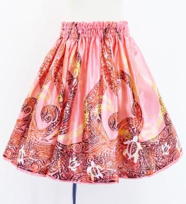 Hula Kids Shantung Pa'u Skirt with Kahiko Print / Luxury Collection / Jp96pi