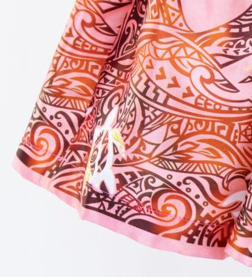 Hula Kids Shantung Pa'u Skirt with Kahiko Print / Luxury Collection / Jp96pi