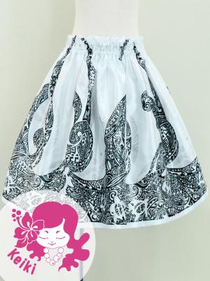 Hula Kids Shantung Pa'u Skirt with Kahiko Print / Luxury Collection / Jp96wh