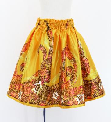 Hula Kids Shantung Pa'u Skirt with Kahiko Print / Luxury Collection / Jp96ye