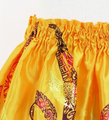 Hula Kids Shantung Pa'u Skirt with Kahiko Print / Luxury Collection / Jp96ye