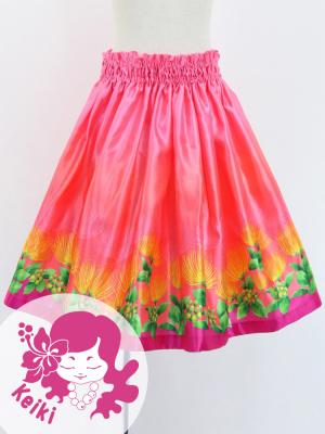 Hula Kids Shantung Pa'u Skirt with Lehua Print / Luxury Collection / Jp97pi