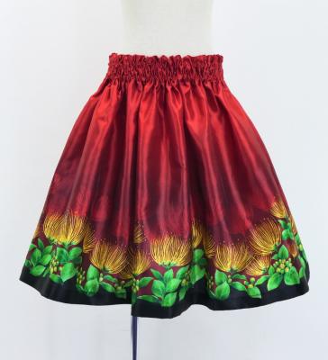 Hula Kids Shantung Pa'u Skirt with Lehua Print / Luxury Collection / Jp97rd