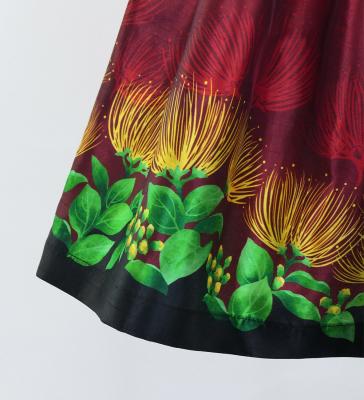 Hula Kids Shantung Pa'u Skirt with Lehua Print / Luxury Collection / Jp97rd
