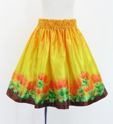 Hula Kids Shantung Pa'u Skirt with Lehua Print / Luxury Collection / Jp97ye