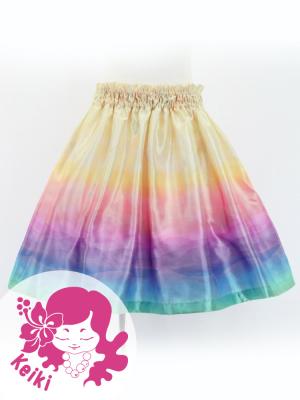 Hula Kids Shantung Pa'u Skirt with Gradation Print / Luxury Collection / Jp98-7