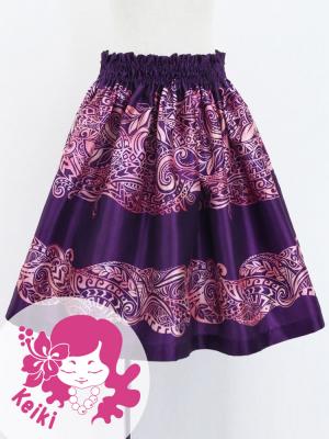 Hula Kids Shantung Pa'u Skirt with Kahiko Print / Luxury Collection / Jp99pu
