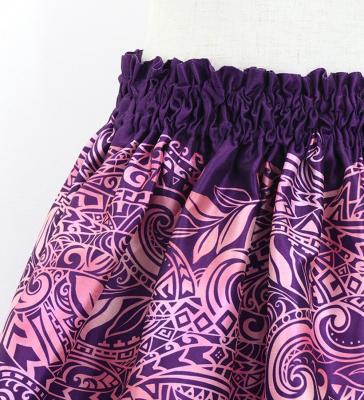 Hula Kids Shantung Pa'u Skirt with Kahiko Print / Luxury Collection / Jp99pu