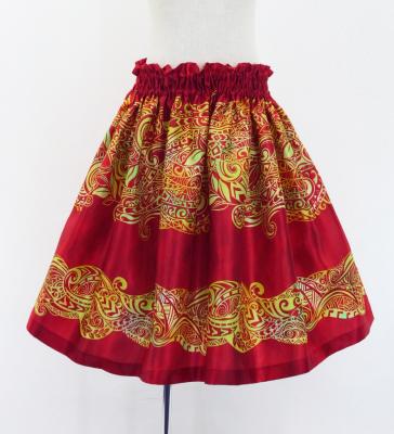 Hula Kids Shantung Pa'u Skirt with Kahiko Print / Luxury Collection / Jp99rd