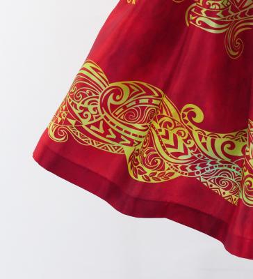 Hula Kids Shantung Pa'u Skirt with Kahiko Print / Luxury Collection / Jp99rd
