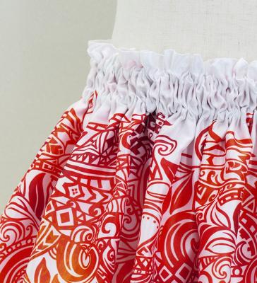 Hula Kids Shantung Pa'u Skirt with Kahiko Print / Luxury Collection / Jp99whrd