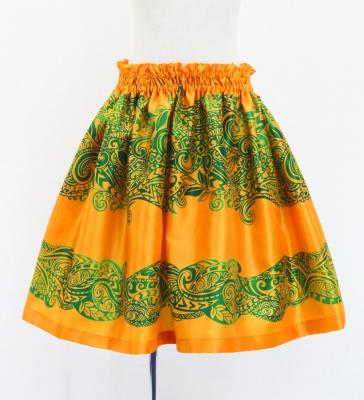 Hula Kids Shantung Pa'u Skirt with Kahiko Print / Luxury Collection / Jp99ye