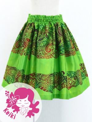 Hula Kids Shantung Pa'u Skirt with Kahiko Print / Luxury Collection / Jp99yegr