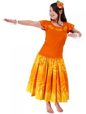 Hula T-shirt / Frilled Sleeve with Tiare embroidery / GKD2go