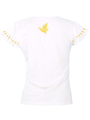 Hula T-shirt / Frilled Sleeve with Bird of Paradise & Butterfly / GKD5gw