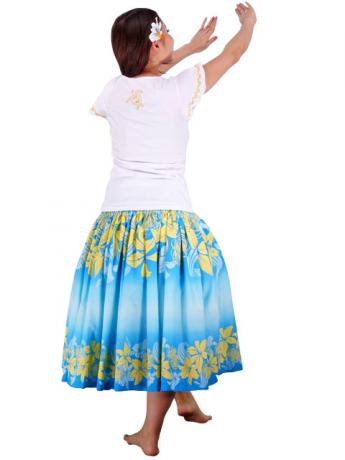 Hula T-shirt / Frilled Sleeve with Honu embroidery / GKD6gw