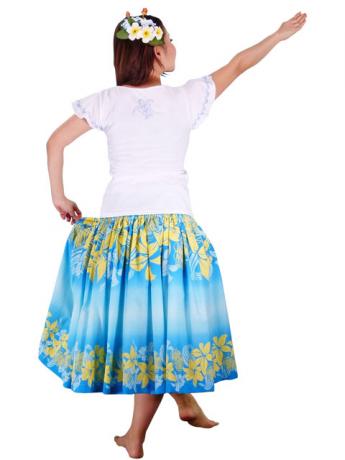 Hula T-shirt / Frilled Sleeve with Honu embroidery / GKD6sbw
