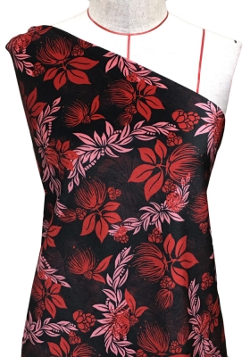 Hula Fabric / Lehua / JKH-514-BKRD