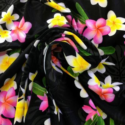 Hula Fabric / Plumeria / JKH-518-BK