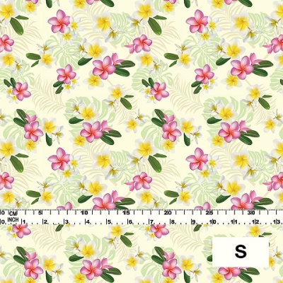 Hula Fabric / Plumeria / JKH-518-CR