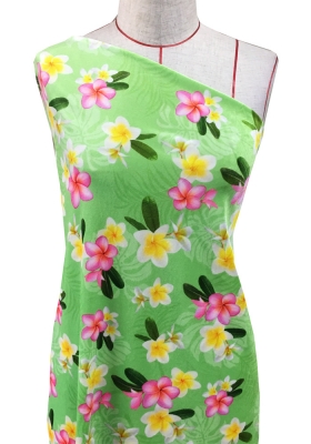Hula Fabric / Plumeria / JKH-518-LGR