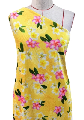 Hula Fabric / Plumeria / JKH-518-YE