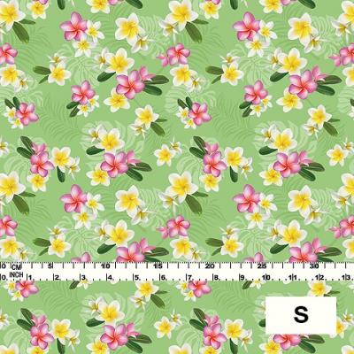 Hula Fabric / Plumeria / JKH-518-LGR
