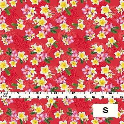 Hula Fabric / Plumeria / JKH-518-RD