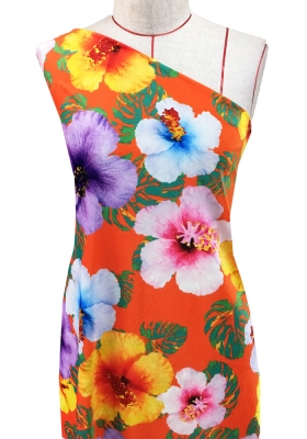 Hula Fabric / Hibiscus / JKH-524-OR