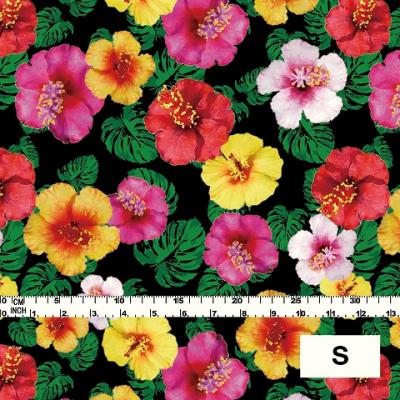 Hula Fabric / Hibiscus / JKH-524-BK